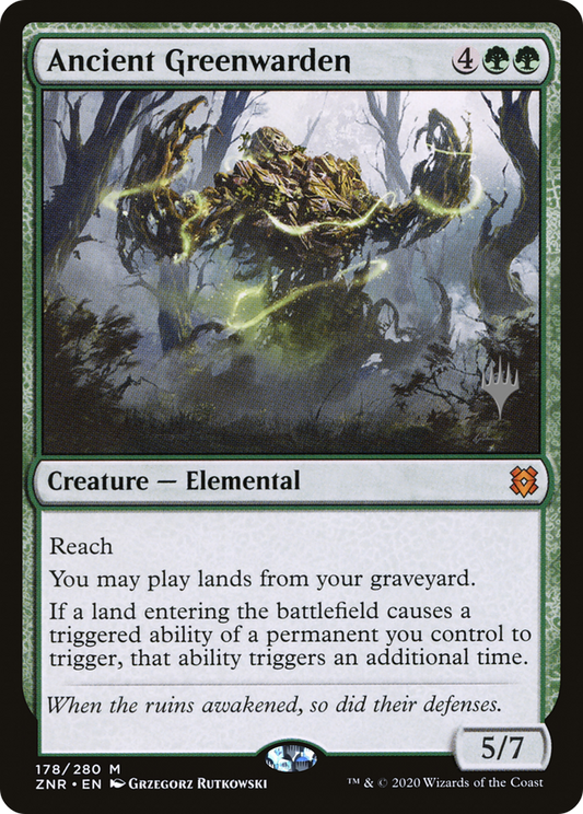 Ancient Greenwarden (PZNR-178P) - Zendikar Rising Promos - Premium MTG Single from Wizards of the Coast - Just $1.95! Shop now at Game Crave Tournament Store