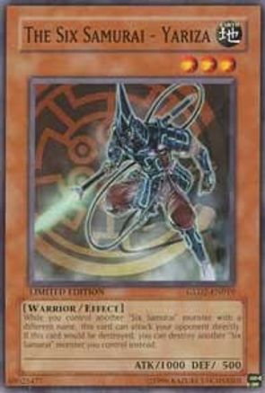 The Six Samurai - Yariza (GLD2-EN019) - Gold Series 2009 Limited - Premium Yugioh Single from Konami - Just $0.31! Shop now at Game Crave Tournament Store