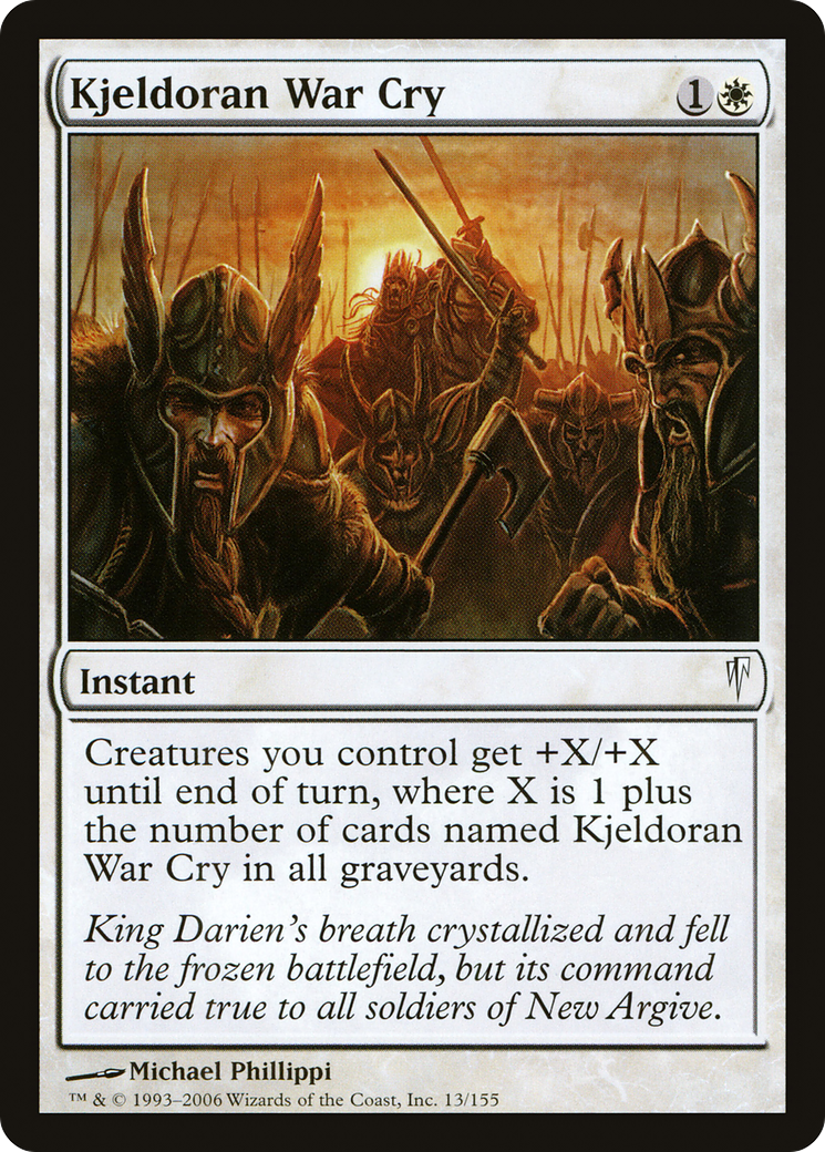 Kjeldoran War Cry (CSP-013) - Coldsnap - Premium MTG Single from Wizards of the Coast - Just $0.08! Shop now at Game Crave Tournament Store