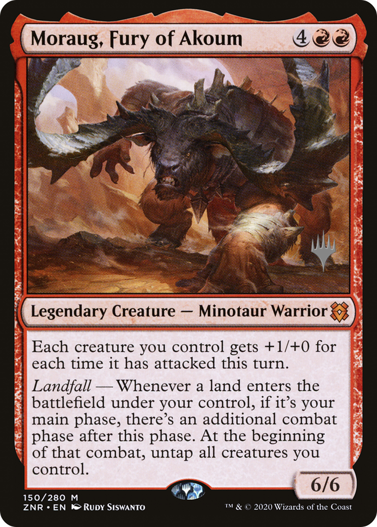 Moraug, Fury of Akoum (PZNR-150P) - Zendikar Rising Promos - Premium MTG Single from Wizards of the Coast - Just $2.20! Shop now at Game Crave Tournament Store