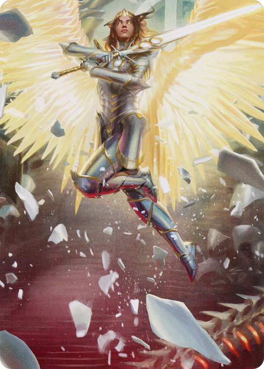 Archangel Elspeth // Archangel Elspeth (AMOM-001) - March of the Machine Art Series (Borderless) - Premium MTG Single from Wizards of the Coast - Just $0! Shop now at Game Crave Tournament Store
