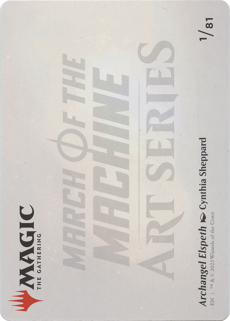 Archangel Elspeth // Archangel Elspeth (AMOM-001) - March of the Machine Art Series (Borderless) Foil - Premium MTG Single from Wizards of the Coast - Just $0! Shop now at Game Crave Tournament Store