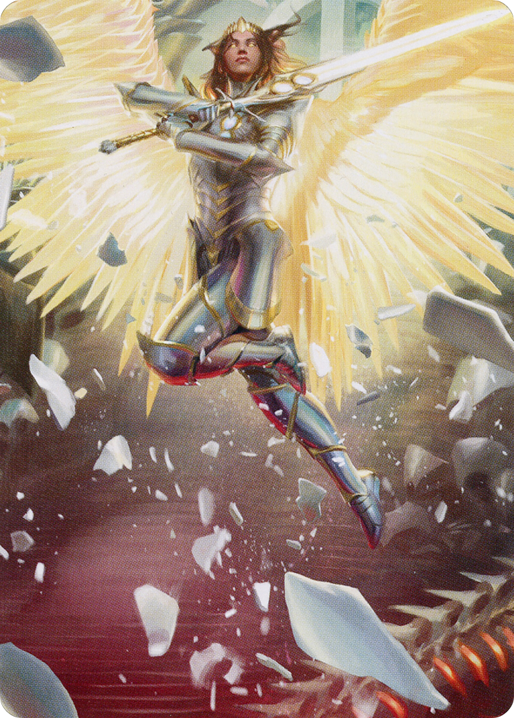 Archangel Elspeth // Archangel Elspeth (AMOM-001) - March of the Machine Art Series (Borderless) Foil - Premium MTG Single from Wizards of the Coast - Just $0! Shop now at Game Crave Tournament Store