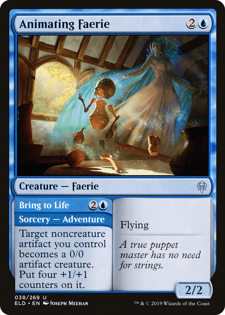 Animating Faerie // Bring to Life (ELD-038) - Throne of Eldraine Foil - Premium MTG Single from Wizards of the Coast - Just $0.08! Shop now at Game Crave Tournament Store