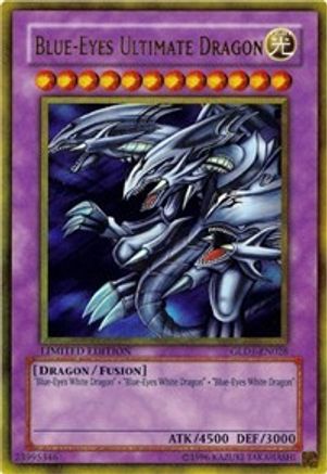 Blue-Eyes Ultimate Dragon (GLD1-EN028) - Gold Series 2008 Limited - Premium Yugioh Single from Konami - Just $10.73! Shop now at Game Crave Tournament Store