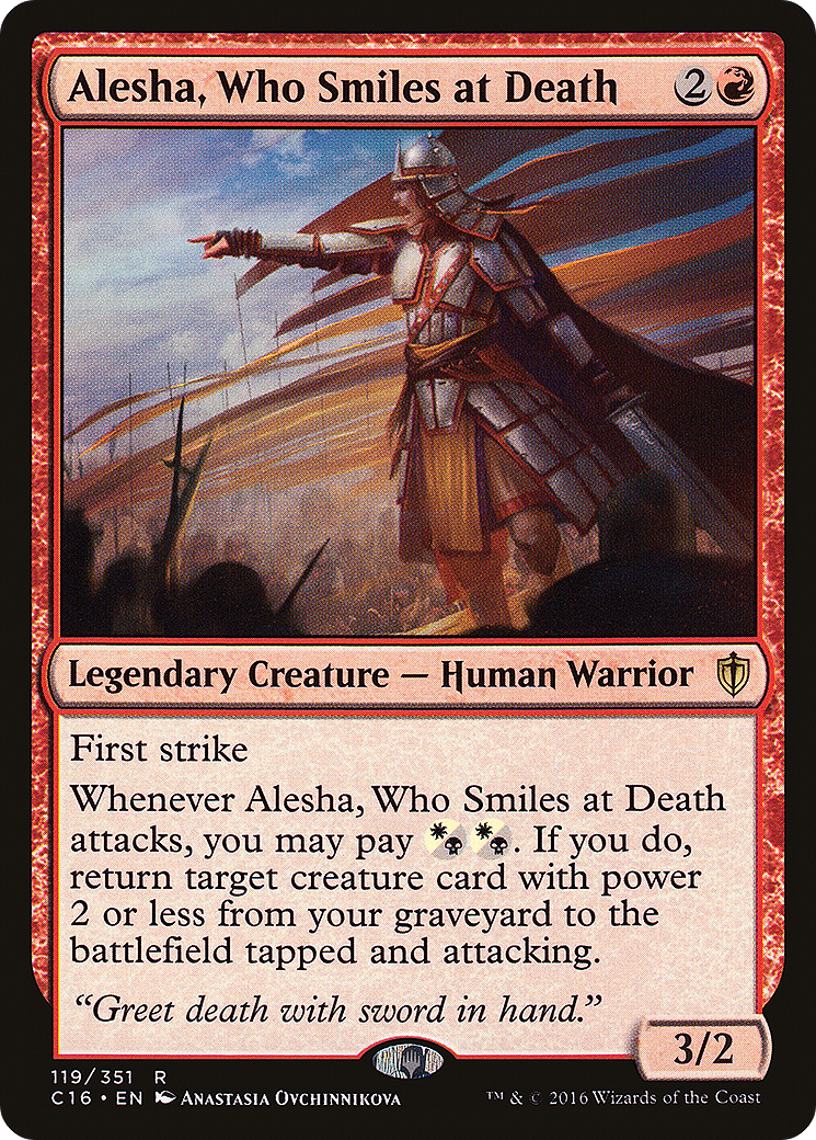 Alesha, Who Smiles at Death (C16-119) - Commander 2016 - Premium MTG Single from Wizards of the Coast - Just $0.08! Shop now at Game Crave Tournament Store