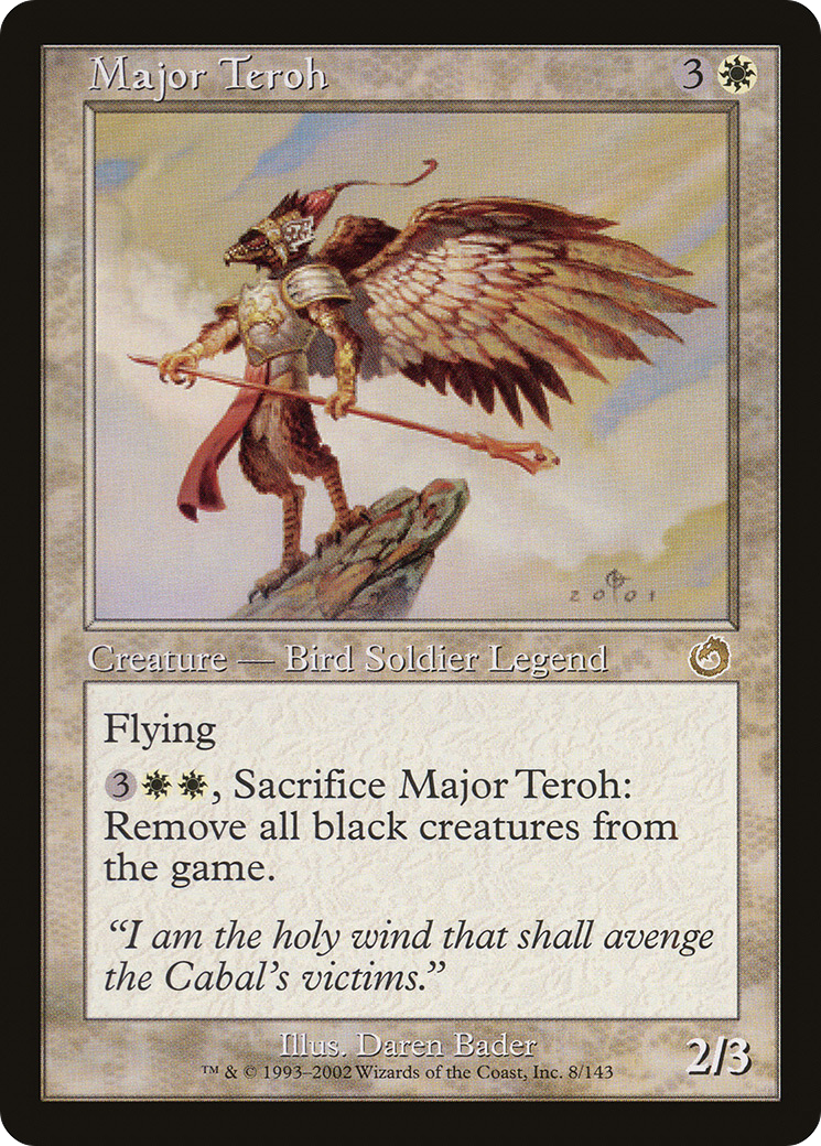 Major Teroh (TOR-008) - Torment Foil - Premium MTG Single from Wizards of the Coast - Just $1.21! Shop now at Game Crave Tournament Store