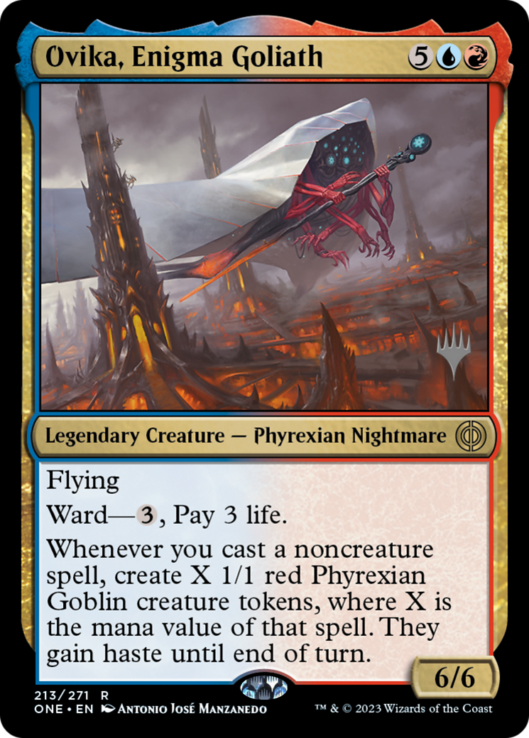 Ovika, Enigma Goliath (PONE-213P) - Phyrexia: All Will Be One Promos - Premium MTG Single from Wizards of the Coast - Just $0.11! Shop now at Game Crave Tournament Store