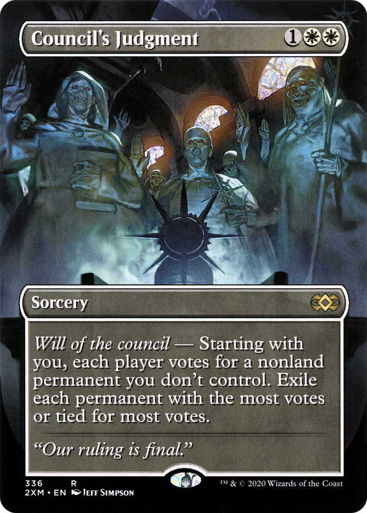 Council's Judgment (2XM-336) - Double Masters (Borderless) - Premium MTG Single from Wizards of the Coast - Just $0.65! Shop now at Game Crave Tournament Store