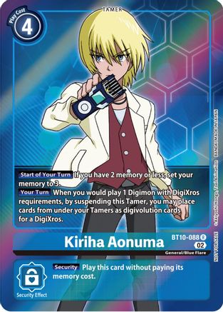 Kiriha Aonuma (Box Topper) (BT10-088) - Xros Encounter Foil - Premium Digimon Single from Bandai - Just $2.38! Shop now at Game Crave Tournament Store