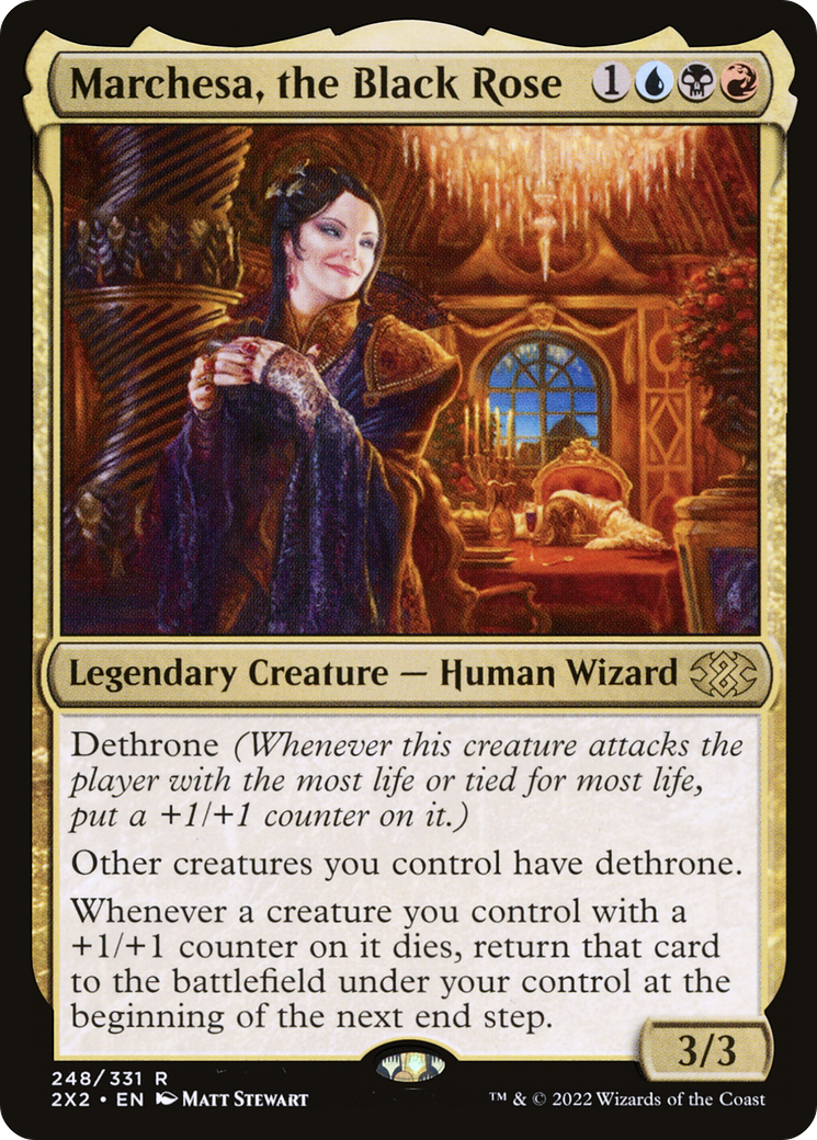 Marchesa, the Black Rose (2X2-248) - Double Masters 2022 Foil - Premium MTG Single from Wizards of the Coast - Just $0.99! Shop now at Game Crave Tournament Store