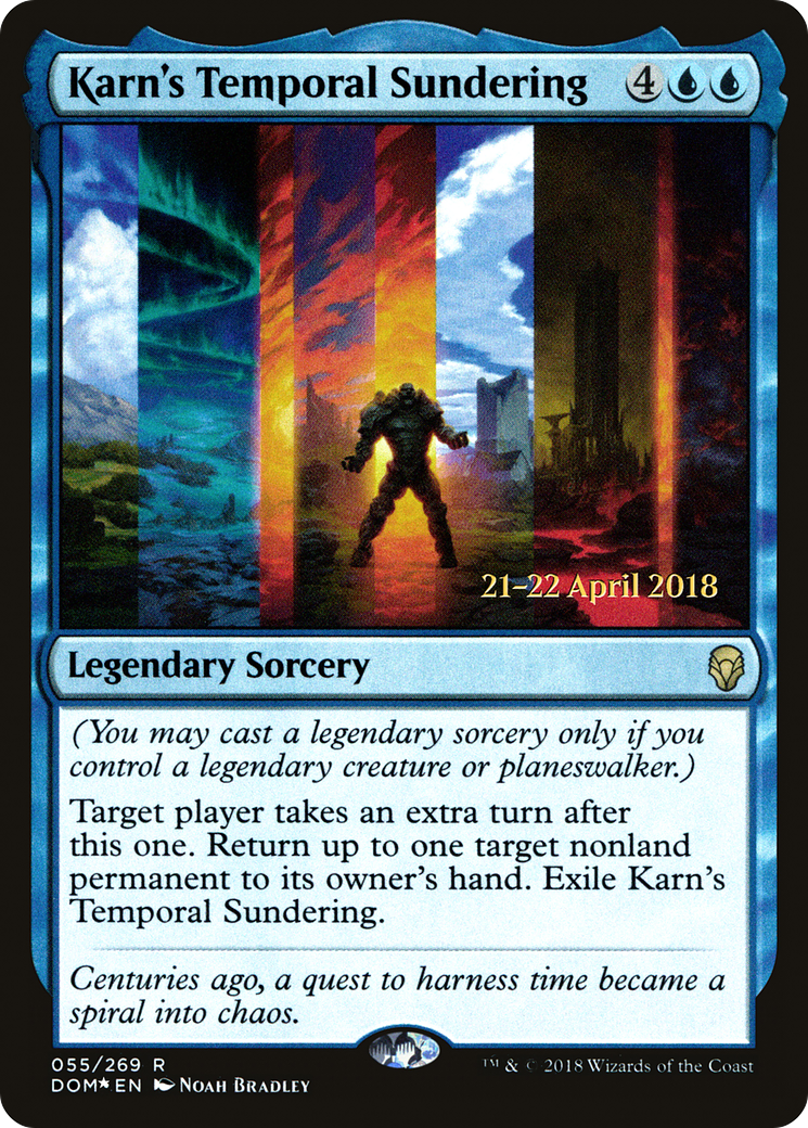 Karn's Temporal Sundering (PDOM-55S) - Dominaria Promos Foil - Premium MTG Single from Wizards of the Coast - Just $1.61! Shop now at Game Crave Tournament Store