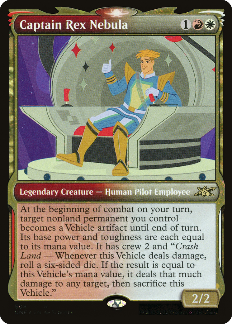 Captain Rex Nebula (UNF-508) - Unfinity: (Showcase) Foil - Premium MTG Single from Wizards of the Coast - Just $0.25! Shop now at Game Crave Tournament Store