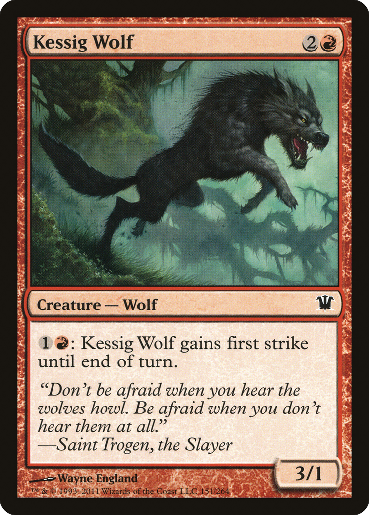 Kessig Wolf (ISD-151) - Innistrad - Premium MTG Single from Wizards of the Coast - Just $0.08! Shop now at Game Crave Tournament Store