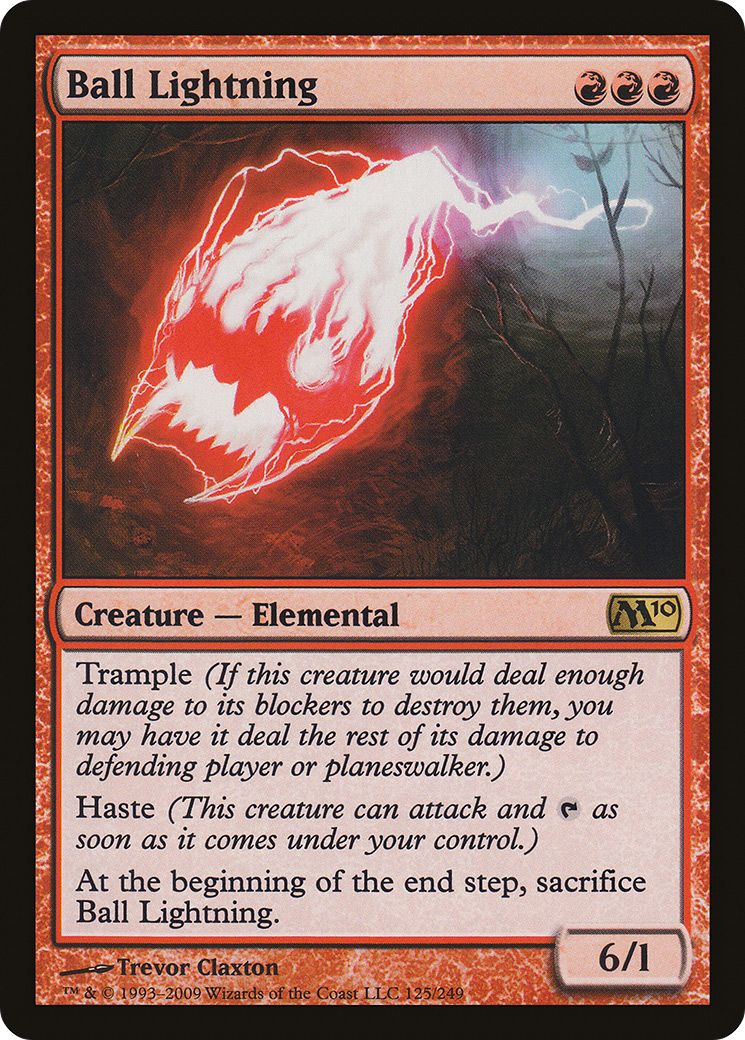 Ball Lightning (M10-125) - Magic 2010 Foil - Premium MTG Single from Wizards of the Coast - Just $1.64! Shop now at Game Crave Tournament Store