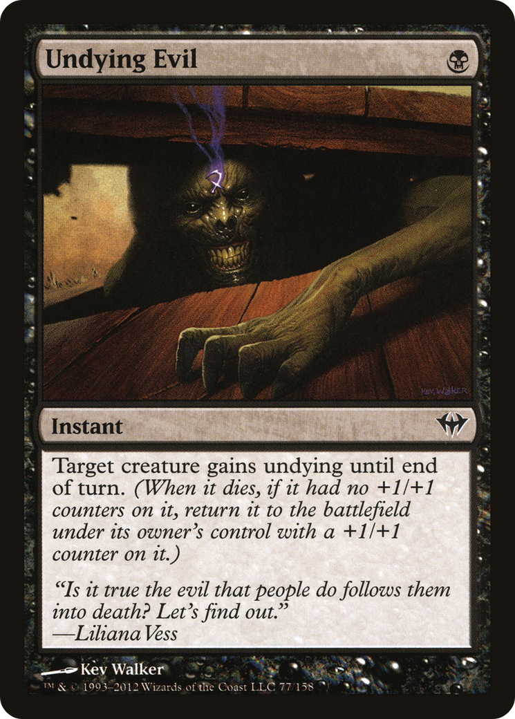 Undying Evil (DKA-077) - Dark Ascension Foil - Premium MTG Single from Wizards of the Coast - Just $2.31! Shop now at Game Crave Tournament Store
