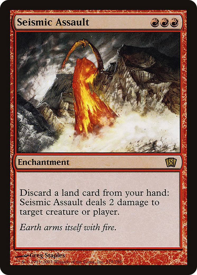 Seismic Assault (8ED-219★) - Eighth Edition Foil - Premium MTG Single from Wizards of the Coast - Just $2.11! Shop now at Game Crave Tournament Store