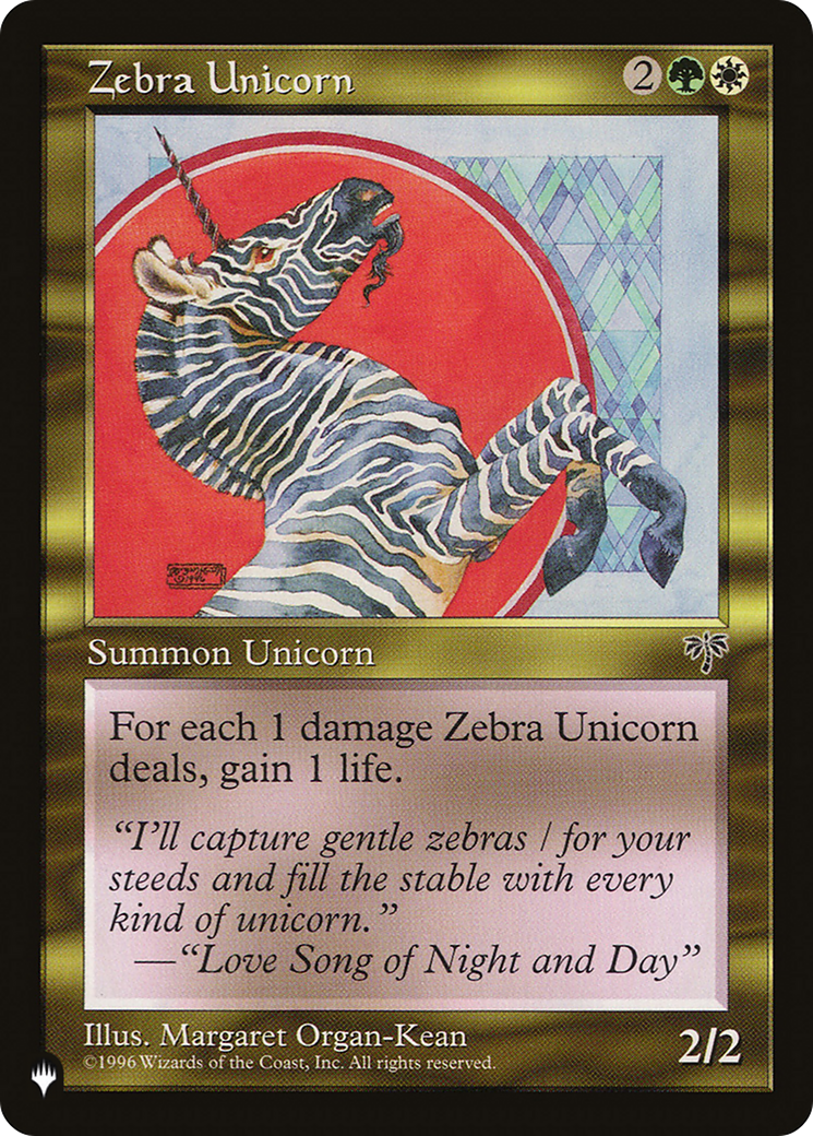 Zebra Unicorn (PLIST-1329) - The List - Premium MTG Single from Wizards of the Coast - Just $0.28! Shop now at Game Crave Tournament Store