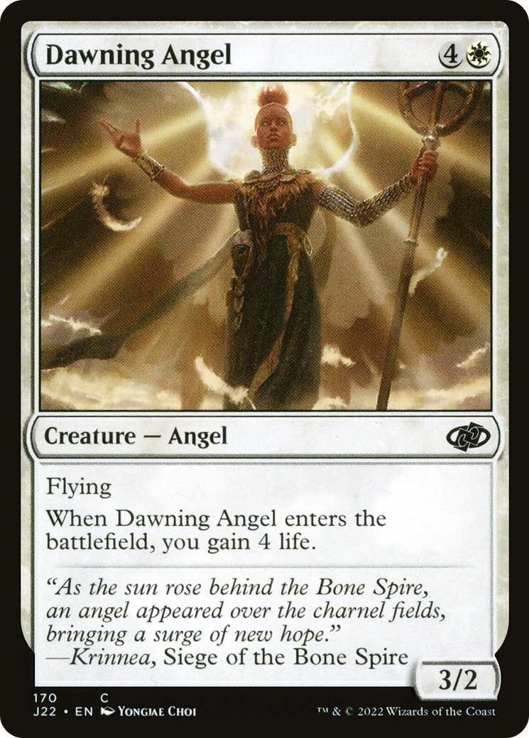 Dawning Angel (J22-170) - Jumpstart 2022 - Premium MTG Single from Wizards of the Coast - Just $0.08! Shop now at Game Crave Tournament Store