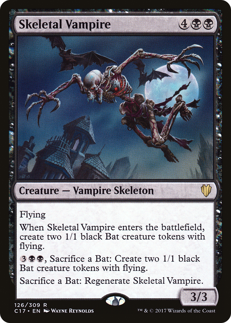 Skeletal Vampire (C17-126) - Commander 2017 - Premium MTG Single from Wizards of the Coast - Just $0.08! Shop now at Game Crave Tournament Store