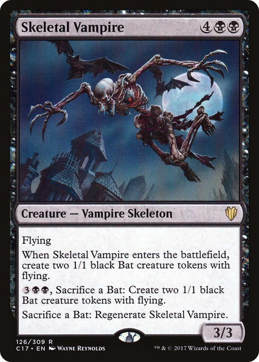 Skeletal Vampire (C17-126) - Commander 2017 - Premium MTG Single from Wizards of the Coast - Just $0.08! Shop now at Game Crave Tournament Store