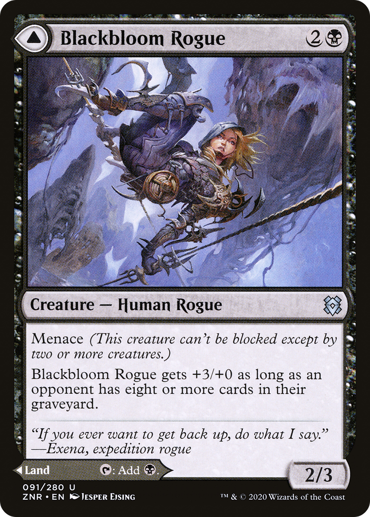 Blackbloom Rogue // Blackbloom Bog (ZNR-091) - Zendikar Rising - Premium MTG Single from Wizards of the Coast - Just $0.08! Shop now at Game Crave Tournament Store
