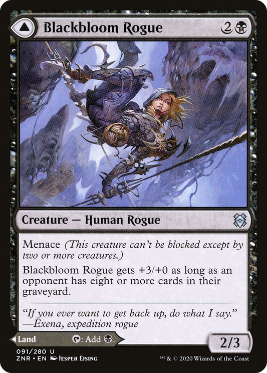 Blackbloom Rogue // Blackbloom Bog (ZNR-091) - Zendikar Rising Foil - Premium MTG Single from Wizards of the Coast - Just $0.08! Shop now at Game Crave Tournament Store