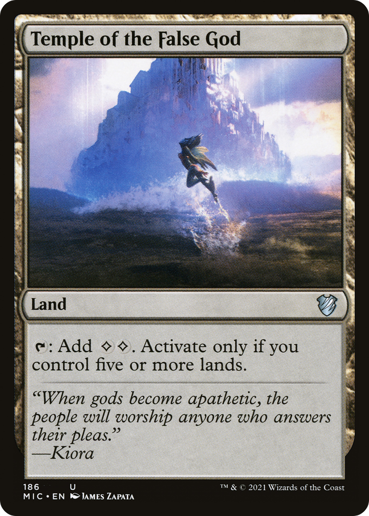 Temple of the False God (MIC-186) - Midnight Hunt Commander - Premium MTG Single from Wizards of the Coast - Just $0.08! Shop now at Game Crave Tournament Store
