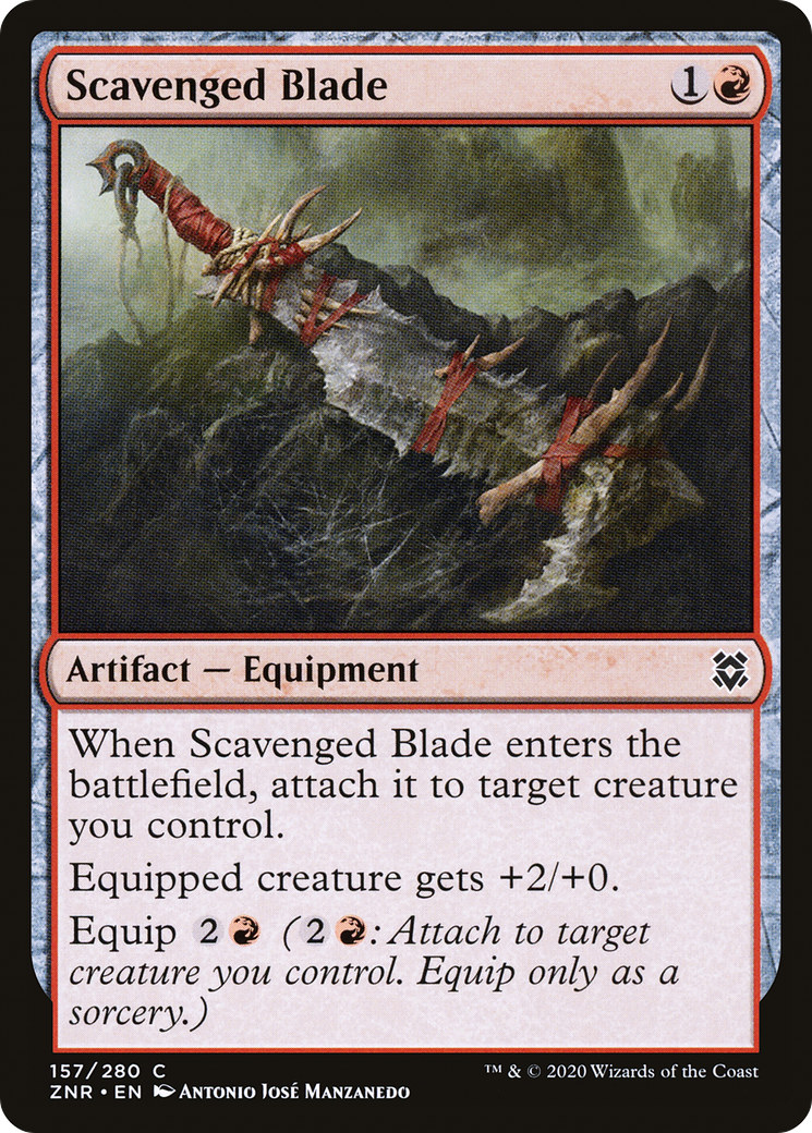 Scavenged Blade (ZNR-157) - Zendikar Rising Foil - Premium MTG Single from Wizards of the Coast - Just $0.08! Shop now at Game Crave Tournament Store