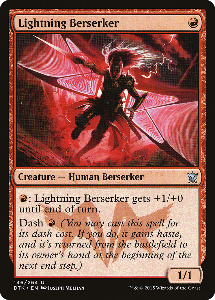 Lightning Berserker (DTK-146) - Dragons of Tarkir Foil - Premium MTG Single from Wizards of the Coast - Just $0.09! Shop now at Game Crave Tournament Store