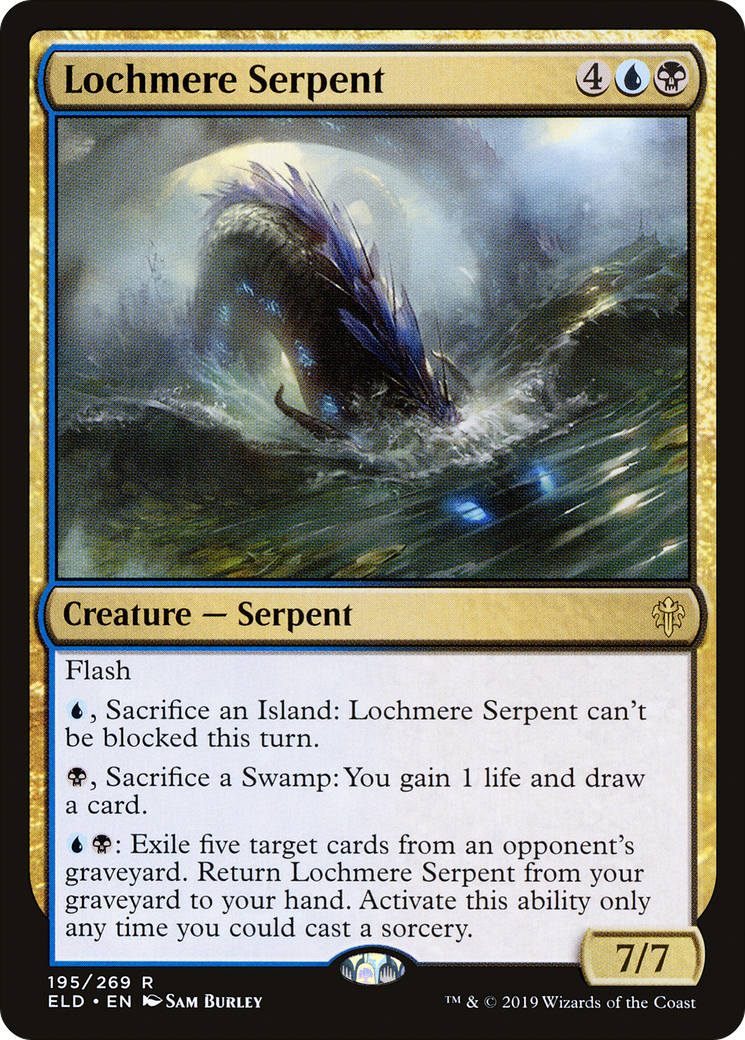 Lochmere Serpent (ELD-195) - Throne of Eldraine Foil - Premium MTG Single from Wizards of the Coast - Just $0.08! Shop now at Game Crave Tournament Store