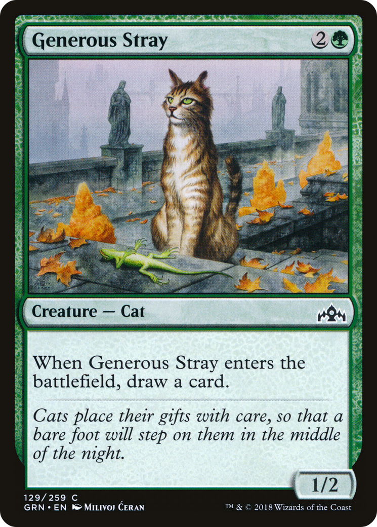 Generous Stray (GRN-129) - Guilds of Ravnica Foil - Premium MTG Single from Wizards of the Coast - Just $0.22! Shop now at Game Crave Tournament Store