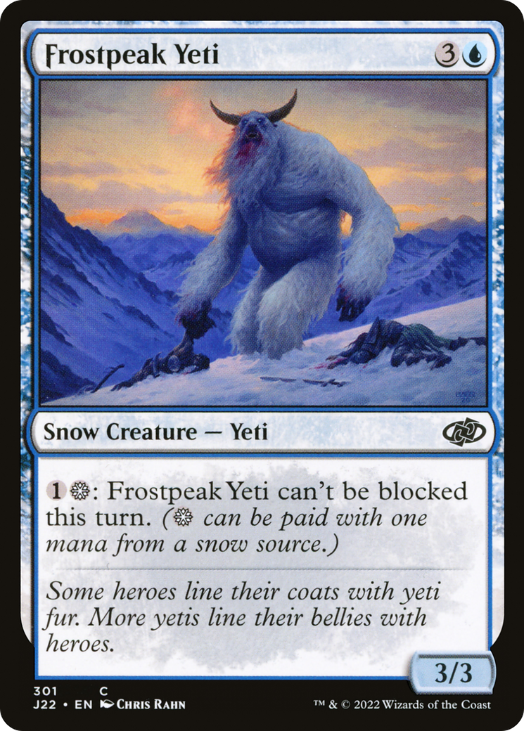 Frostpeak Yeti (J22-301) - Jumpstart 2022: (snow) - Premium MTG Single from Wizards of the Coast - Just $0.08! Shop now at Game Crave Tournament Store