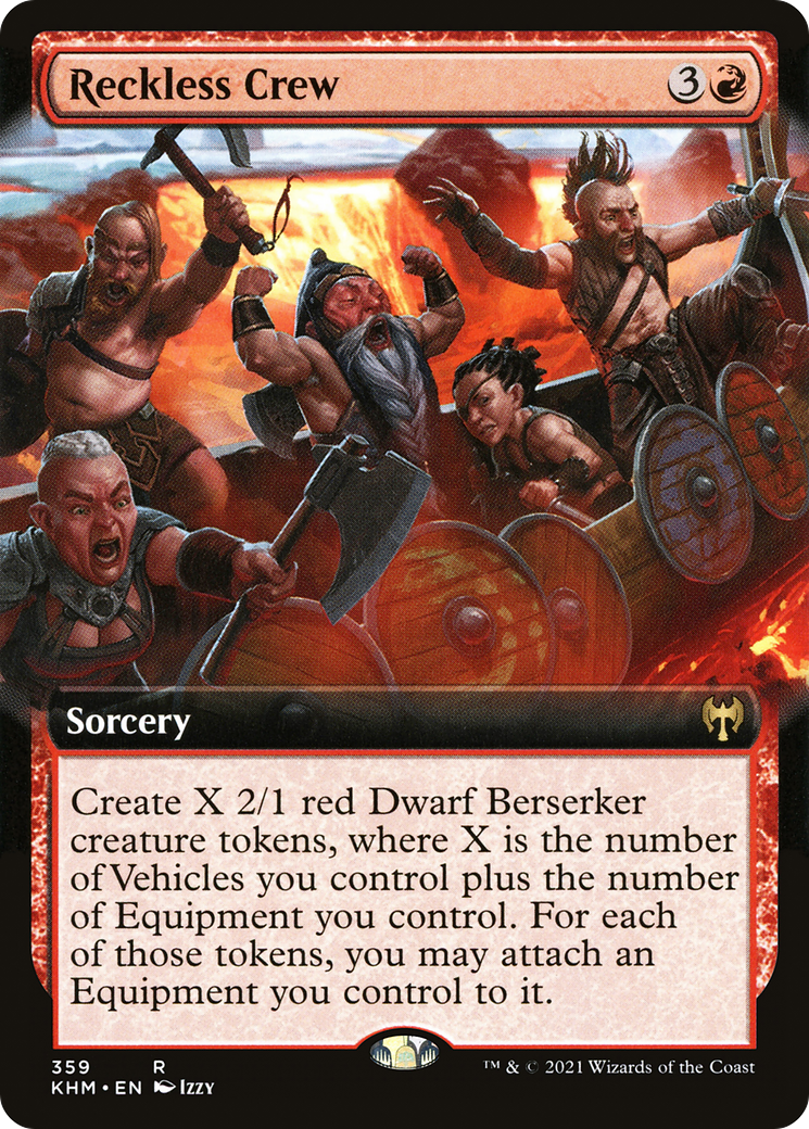 Reckless Crew (KHM-359) - Kaldheim: (Extended Art) Foil - Premium MTG Single from Wizards of the Coast - Just $0.08! Shop now at Game Crave Tournament Store