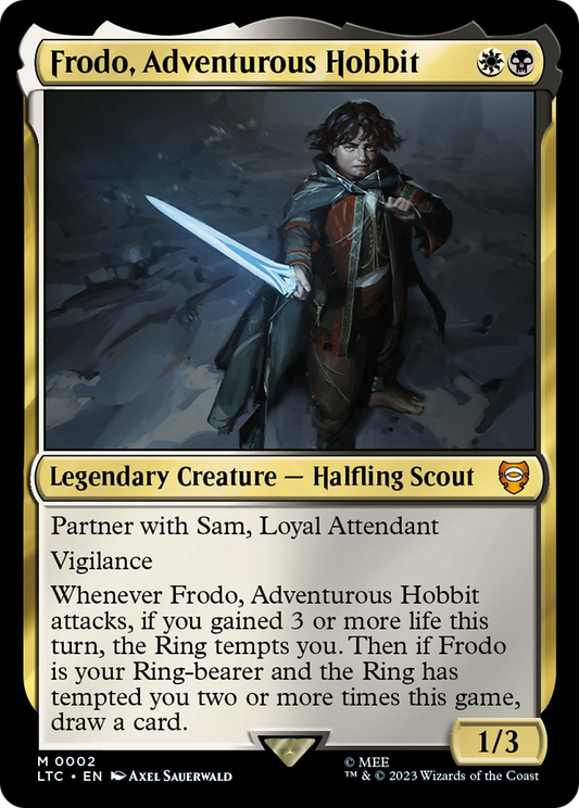 Frodo, Adventurous Hobbit (LTC-002) - Tales of Middle-earth Commander - Premium MTG Single from Wizards of the Coast - Just $0.08! Shop now at Game Crave Tournament Store