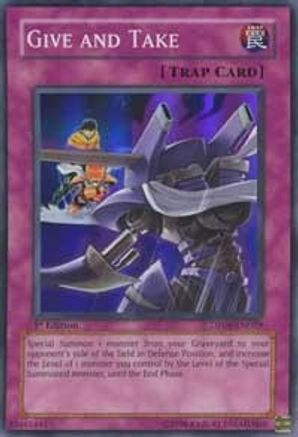 Give and Take (DP08-EN029) - Duelist Pack 8: Yusei Fudo 1st Edition - Premium Yugioh Single from Konami - Just $2.76! Shop now at Game Crave Tournament Store
