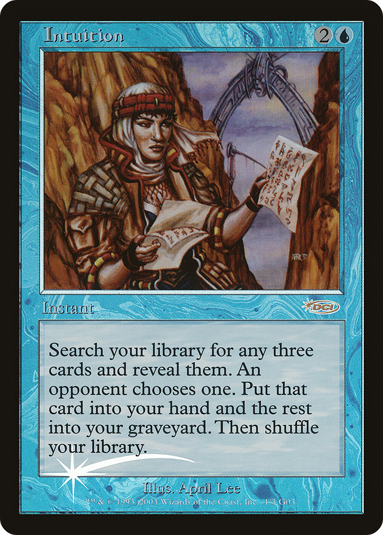 Intuition (G03-001) - Judge Gift Cards 2003 Foil - Premium MTG Single from Wizards of the Coast - Just $174.59! Shop now at Game Crave Tournament Store