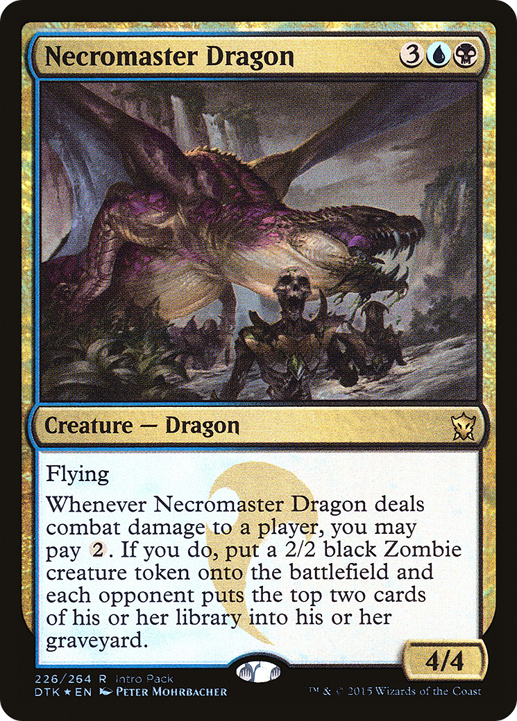 Necromaster Dragon (PDTK-226) - Dragons of Tarkir Promos Foil - Premium MTG Single from Wizards of the Coast - Just $0.31! Shop now at Game Crave Tournament Store