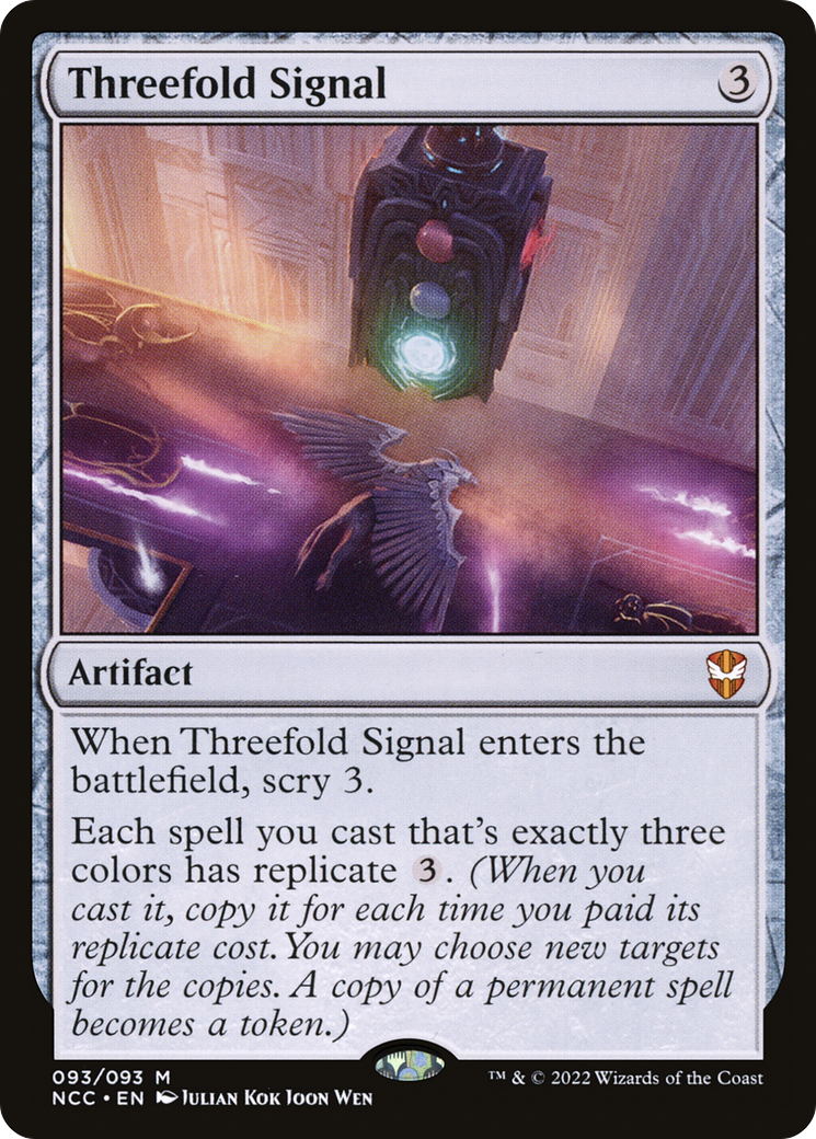 Threefold Signal (NCC-093) - New Capenna Commander - Premium MTG Single from Wizards of the Coast - Just $0.09! Shop now at Game Crave Tournament Store