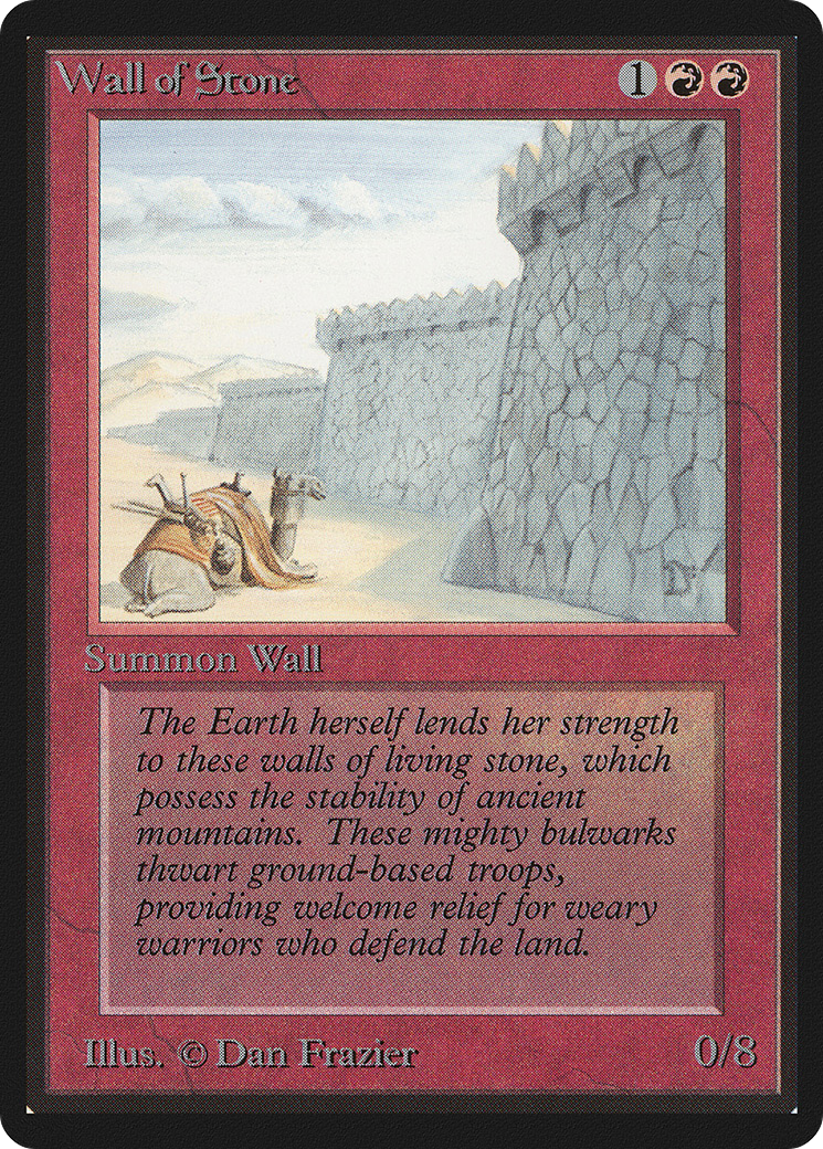 Wall of Stone (LEB-183) - Limited Edition Beta - Premium MTG Single from Wizards of the Coast - Just $5.32! Shop now at Game Crave Tournament Store
