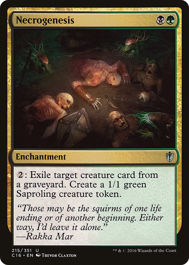Necrogenesis (C16-215) - Commander 2016 - Premium MTG Single from Wizards of the Coast - Just $0.10! Shop now at Game Crave Tournament Store
