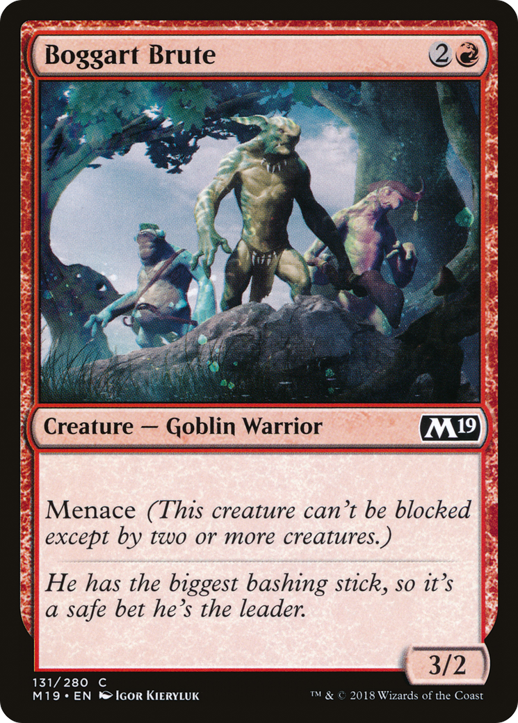 Boggart Brute (M19-131) - Core Set 2019 - Premium MTG Single from Wizards of the Coast - Just $0.08! Shop now at Game Crave Tournament Store