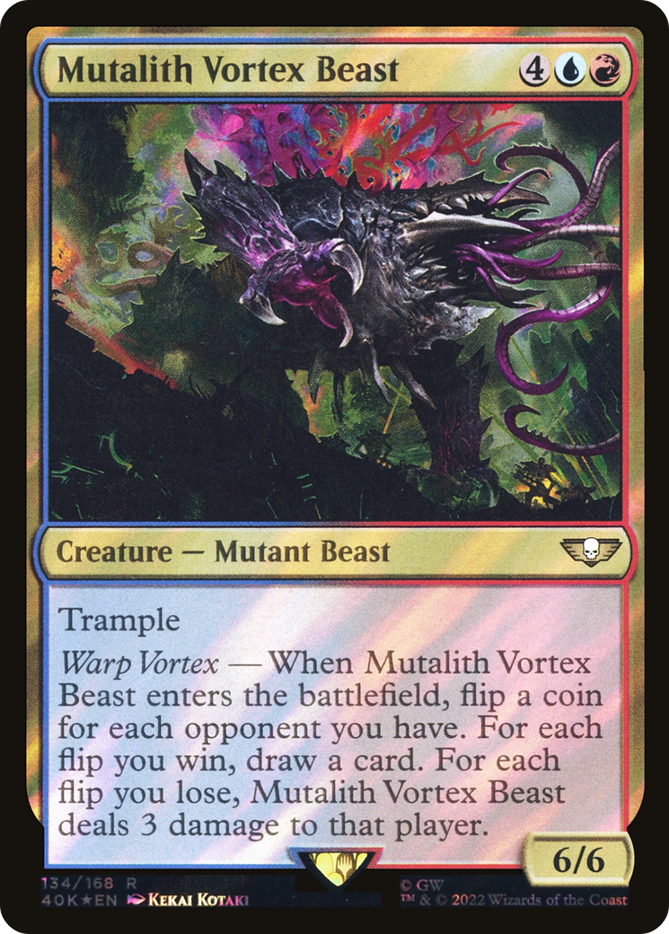Mutalith Vortex Beast (40K-134★) - Warhammer 40,000 Commander Foil - Premium MTG Single from Wizards of the Coast - Just $0.13! Shop now at Game Crave Tournament Store