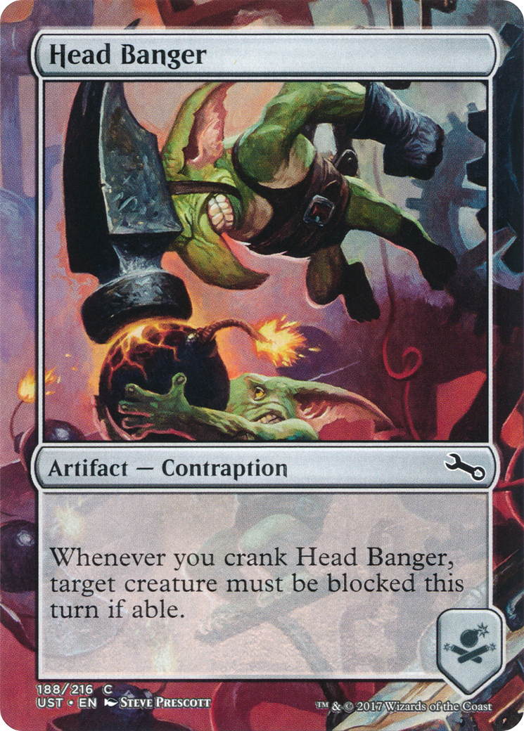 Head Banger (UST-188) - Unstable (Borderless) - Premium MTG Single from Wizards of the Coast - Just $0.25! Shop now at Game Crave Tournament Store