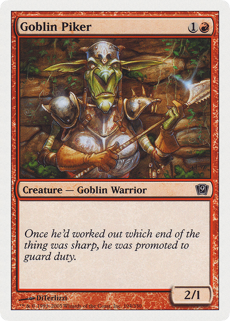 Goblin Piker (9ED-194) - Ninth Edition - Premium MTG Single from Wizards of the Coast - Just $0.25! Shop now at Game Crave Tournament Store
