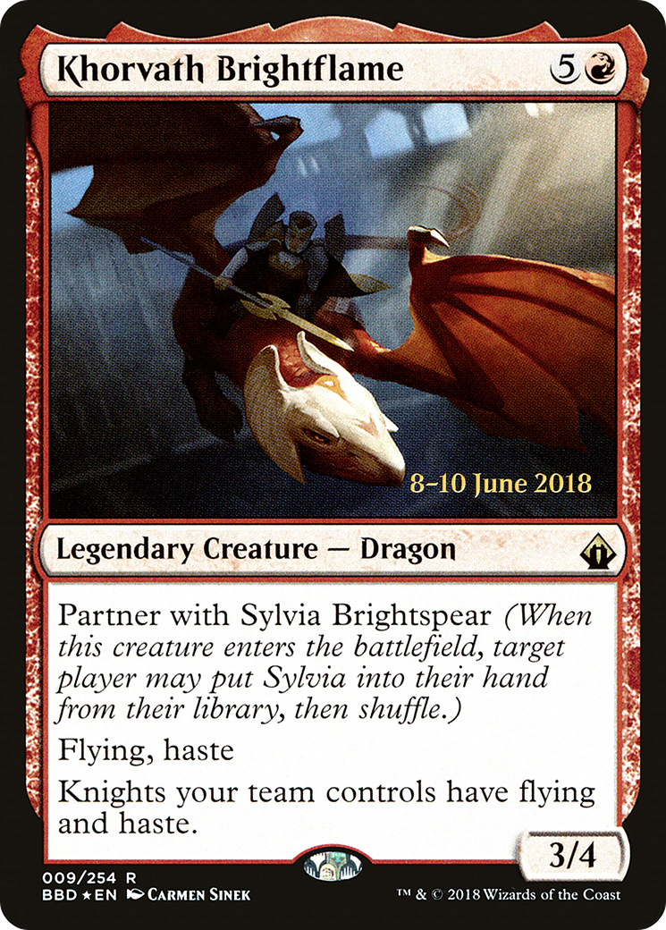 Khorvath Brightflame (PBBD-09S) - Battlebond Promos Foil - Premium MTG Single from Wizards of the Coast - Just $1.88! Shop now at Game Crave Tournament Store