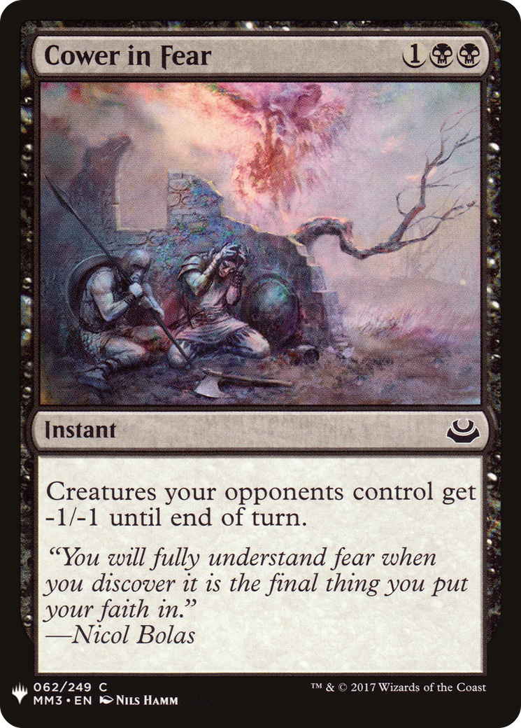 Cower in Fear (MB1-604) - Mystery Booster - Premium MTG Single from Wizards of the Coast - Just $0.08! Shop now at Game Crave Tournament Store