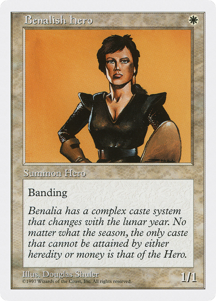 Benalish Hero (5ED-010) - Fifth Edition - Premium MTG Single from Wizards of the Coast - Just $0.08! Shop now at Game Crave Tournament Store