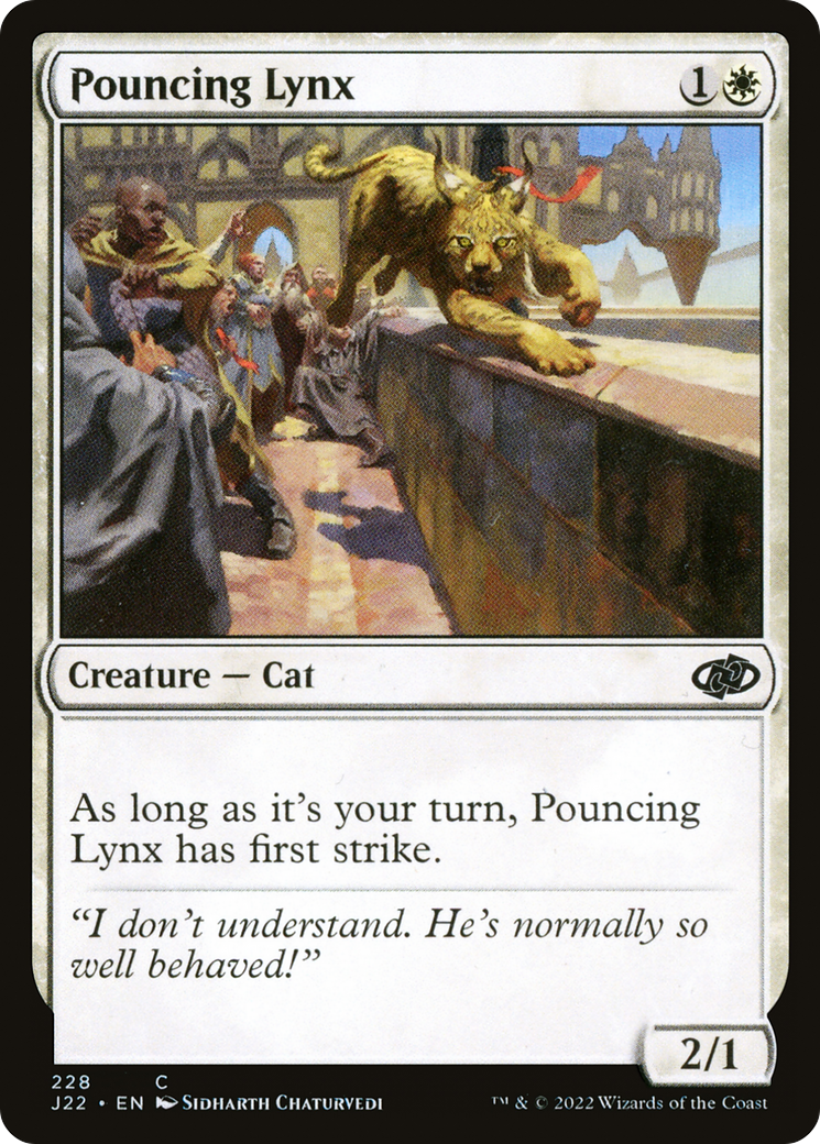 Pouncing Lynx (J22-228) - Jumpstart 2022 - Premium MTG Single from Wizards of the Coast - Just $0.08! Shop now at Game Crave Tournament Store