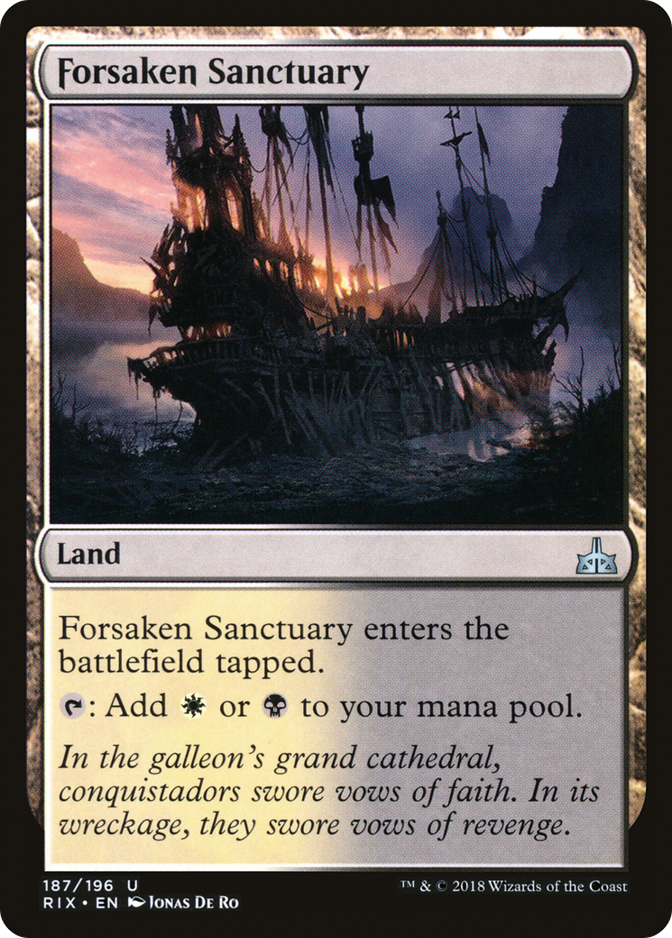 Forsaken Sanctuary (RIX-187) - Rivals of Ixalan - Premium MTG Single from Wizards of the Coast - Just $0.08! Shop now at Game Crave Tournament Store